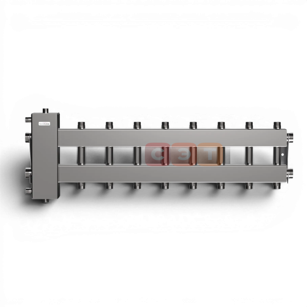 BMSS-150-9DU (нерж., до 150 кВт, подкл. котла G 1½″, 4+4 контура G 1″, боковой контур G 1½″)